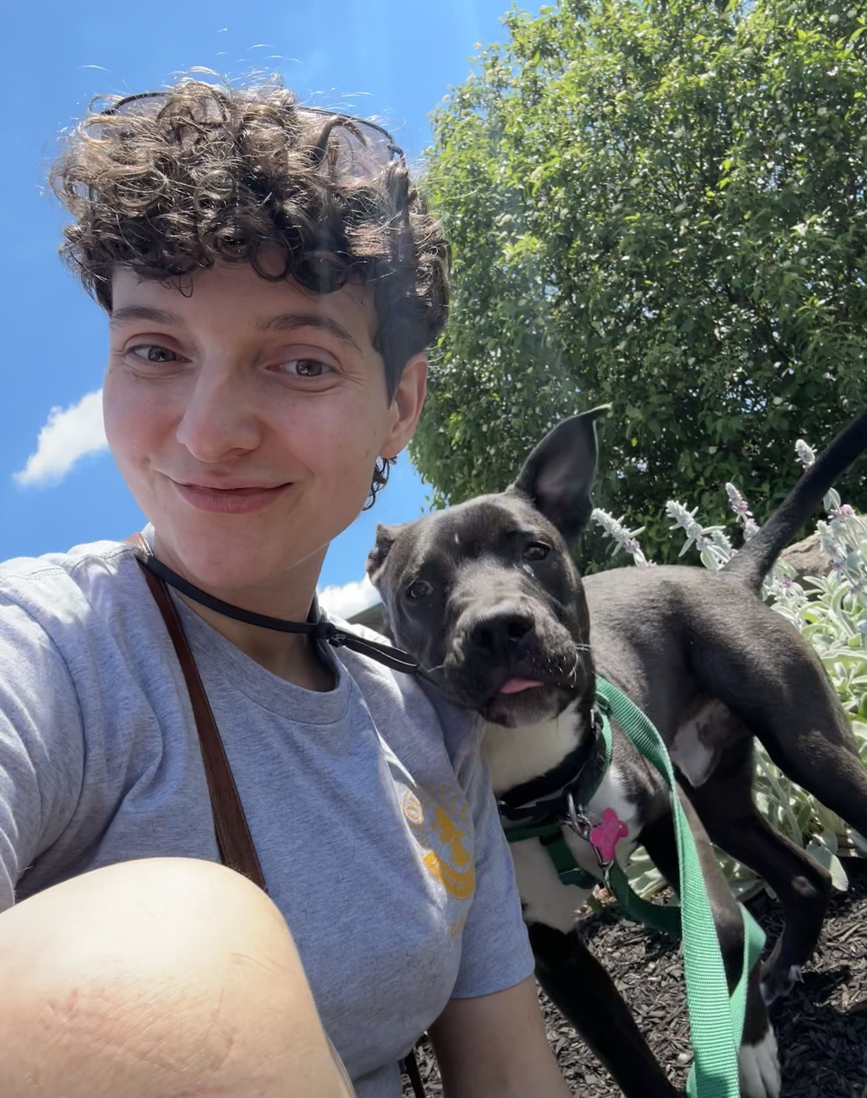 Alyssa with a dog
